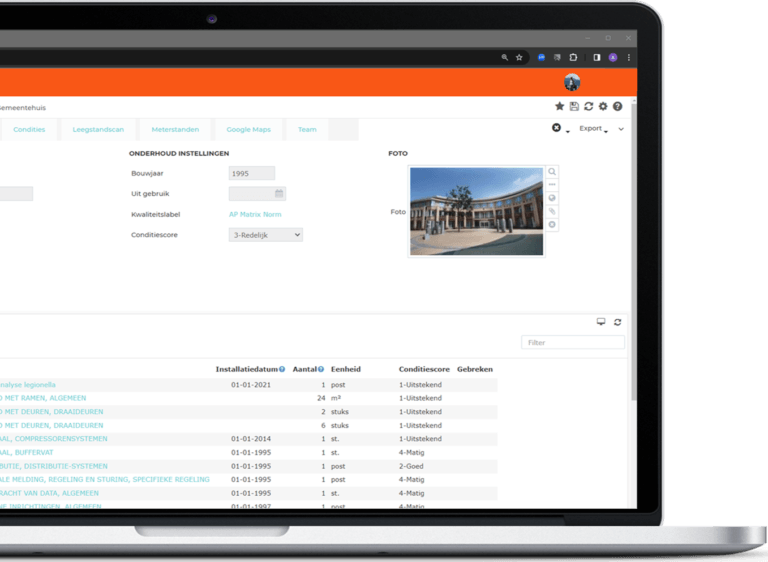 onderhoudsgevoelige elementen