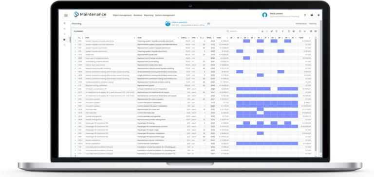 maintenance planning mjop software